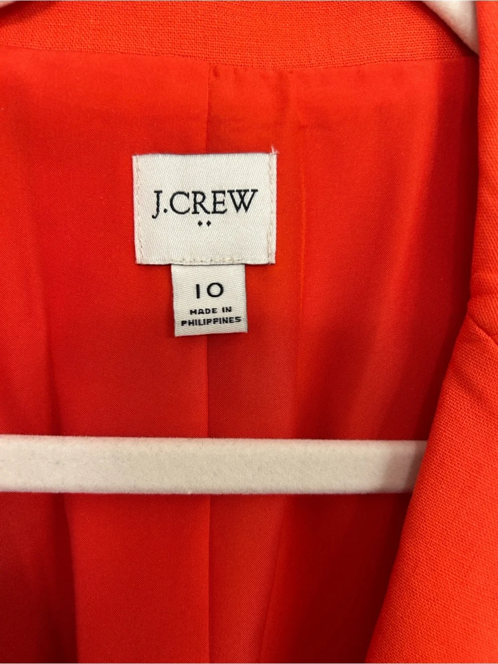 J. Crew Bright Orange Single-Button Linen Blazer - Picture 3 of 8